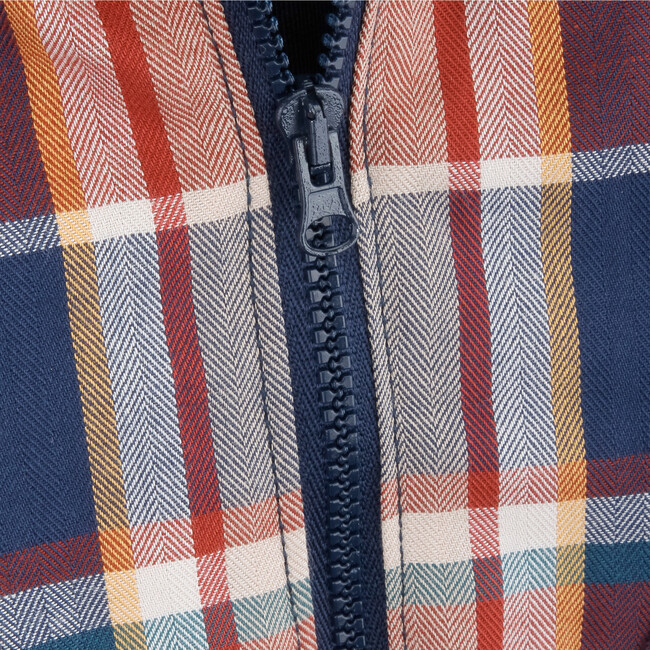 Baby Coat Flannel Zipper, Plaid - Wool Coats - 2