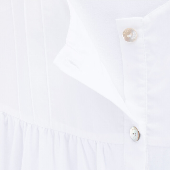 Breastfeeding Shirt Organic Cotton Lizzie, White - Shirts - 2