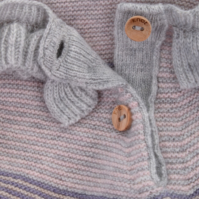 Sweater Tricot Newborn Aubergine, Stripes - Sweaters - 4