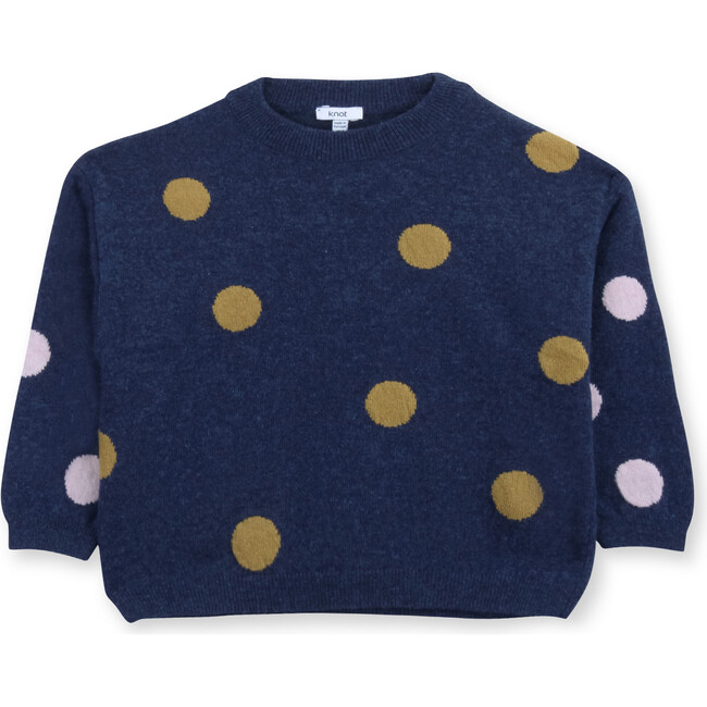 Sweater Polka Dots, Navy - Sweaters - 1