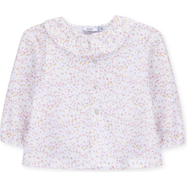 Baby Blouse Cotton Soft Flowers, Multi - Blouses - 1