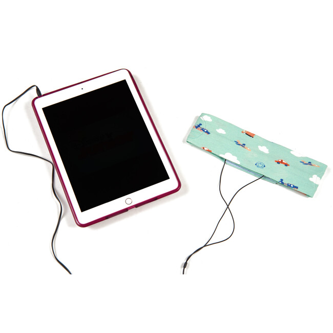 Sound Crowns Plane Print Headband Headphones, Mint - Headphones - 5