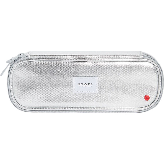 Court Pencil Case, Silver - School Supplies - 1