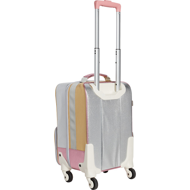 Mini Logan Suitcase, Pink and Silver - Bags - 4