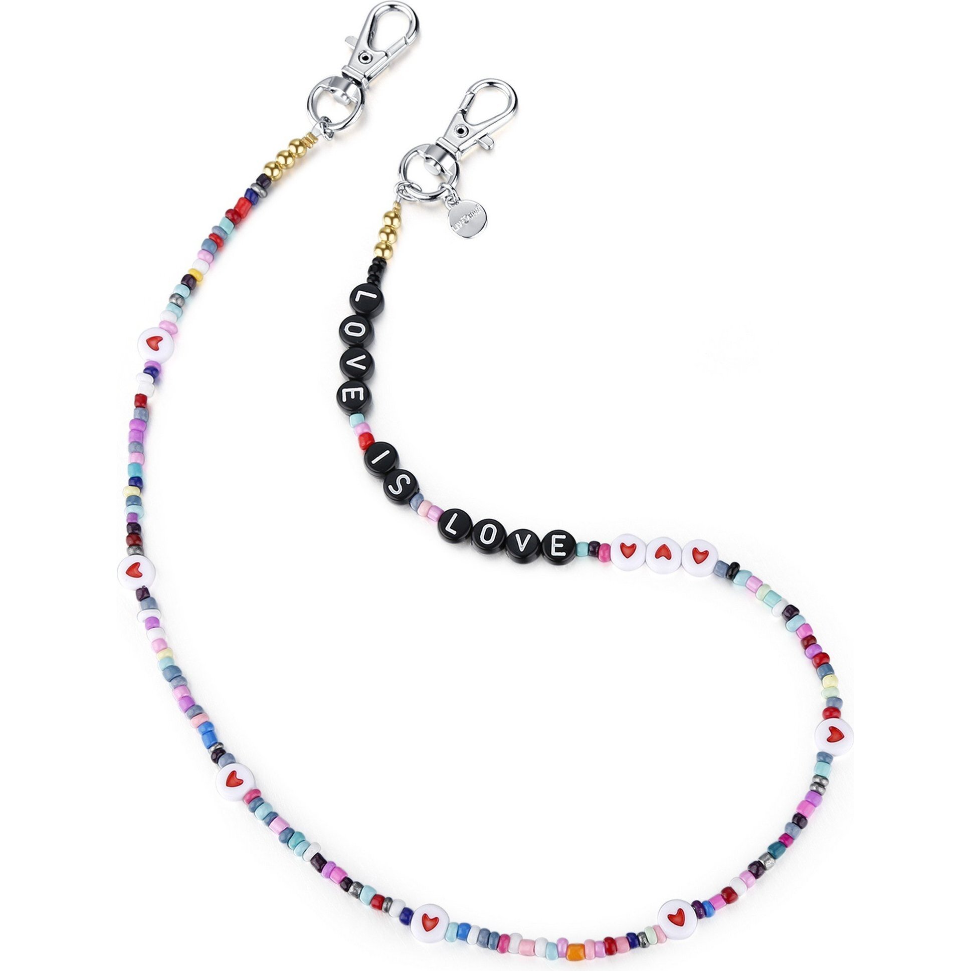20" Bead Necklace & Mask Chain, Pink - Mixed Accessories Set - 1