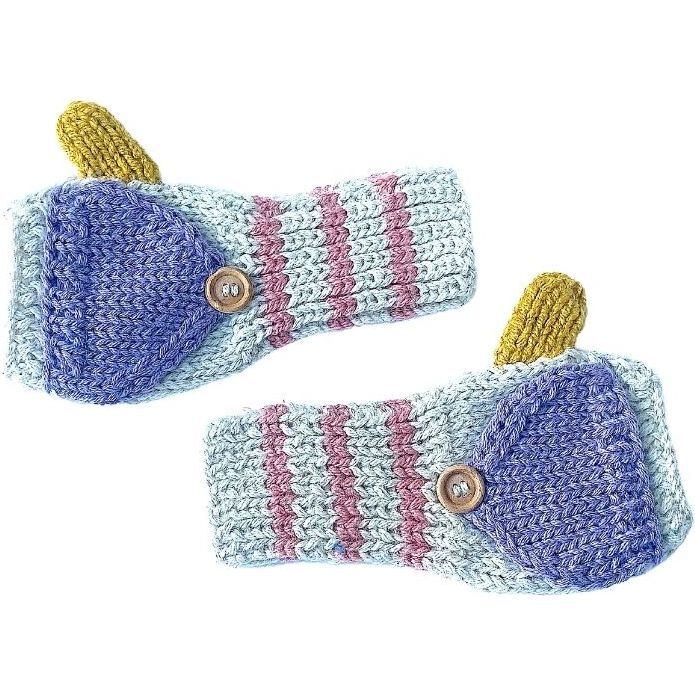 Fingerless Mitten, Powder Pink - Gloves - 1