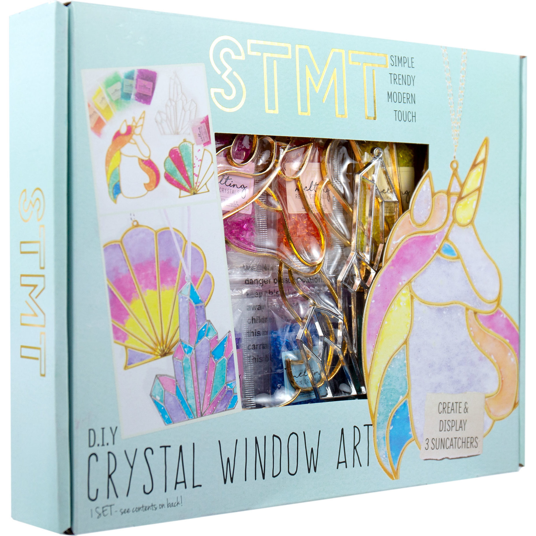 swertoy DIY Crystal Paint Arts and Crafts Set, DIY Crystal Painting Kit for  Kids, Window Art for Kids Suncatcher Kits - DIY Window Paint Art, Crystal