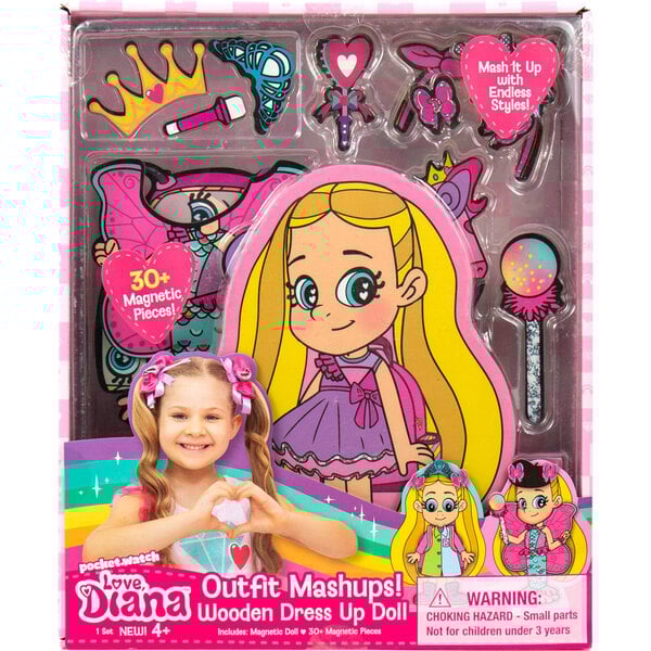 Wooden Dress Up Dolls Love, Diana Arts & Crafts