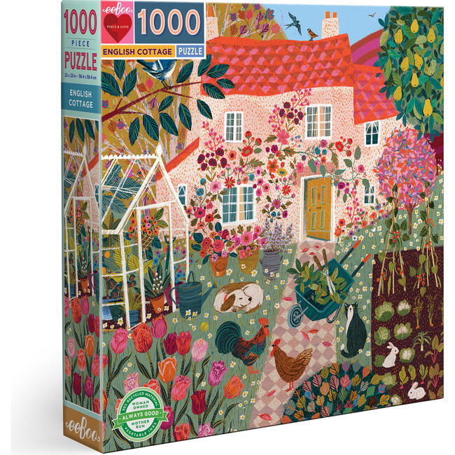 English Cottage 1000 Piece Square Puzzle - Puzzles - 1