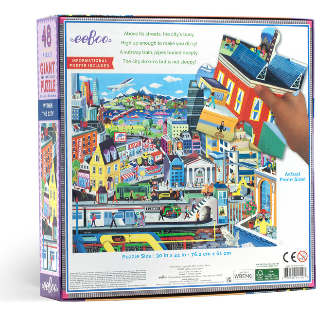Within the City 48 Piece Giant Puzzle - Puzzles - 2