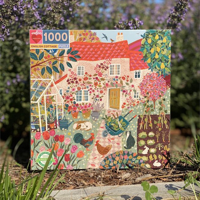 English Cottage 1000 Piece Square Puzzle - Puzzles - 4