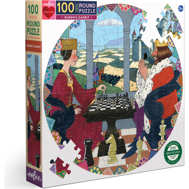 Queen's Gambit 100 Piece Round Puzzle