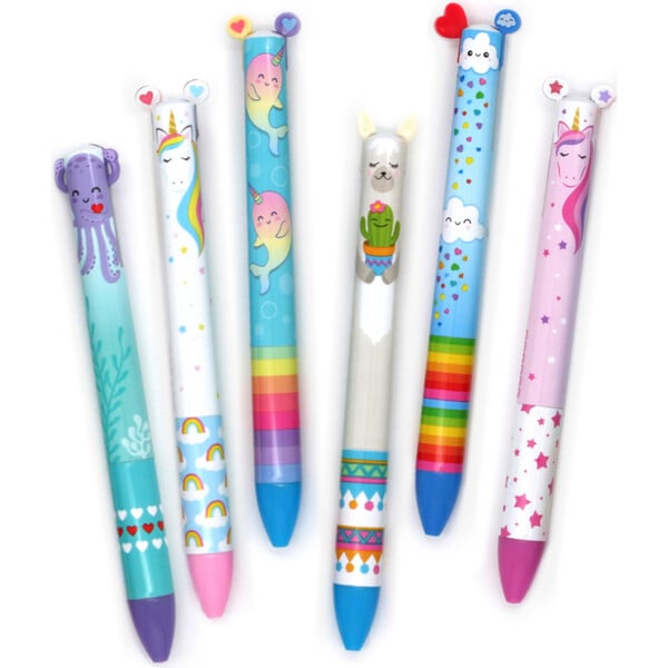 Twice As Nice 2 Click Pens, Rainbow - Snifty Arts & Crafts 