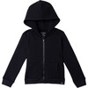 Zip-Up Hooded Jacket, Black - Jackets - 1 - thumbnail