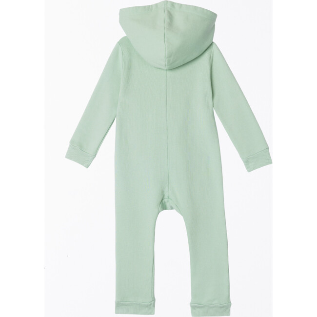 Lush Asymmetric Zip Hooded Romper, Ocean - Rompers - 3