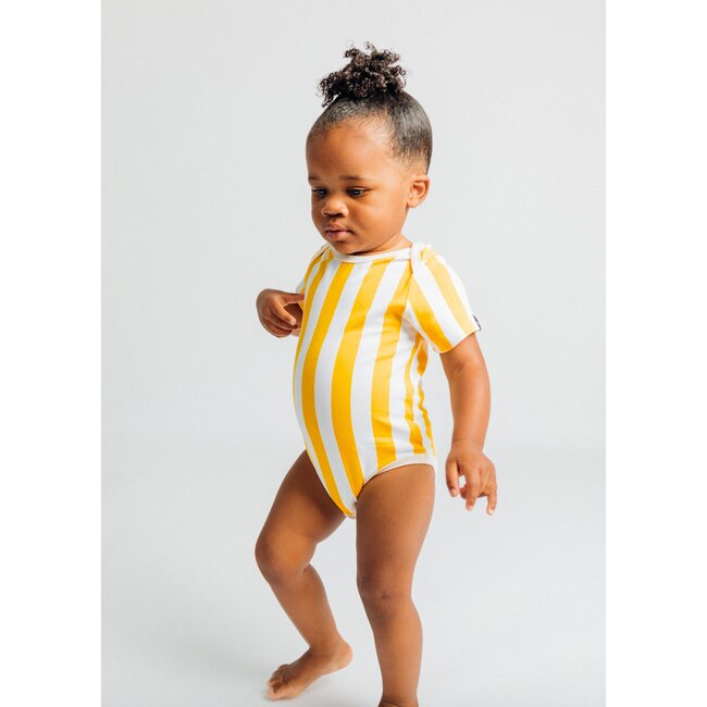 Onesie, Marigold Candy Stripes - Onesies - 2