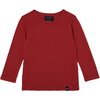 Long Sleeve Tee, Crimson - Shirts - 1 - thumbnail