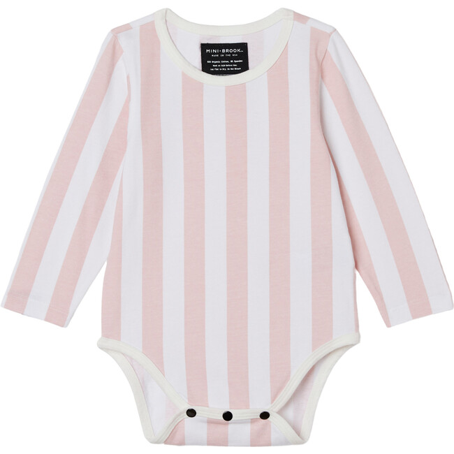 Long Sleeve Onesie, Pink Candy Stripes