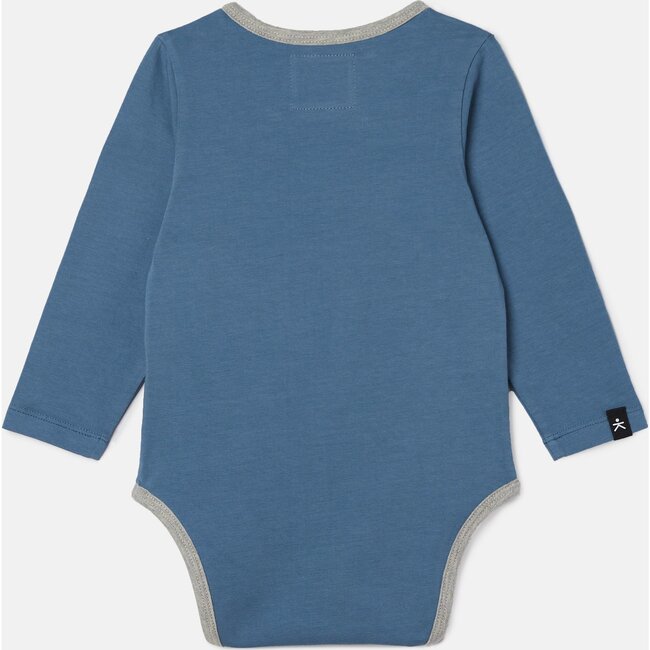 Long Sleeve Onesie, Dusty Navy - Onesies - 3