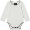 Long Sleeve Onesie, Cream - Onesies - 1 - thumbnail