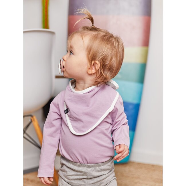 Long Sleeve Onesie, Lilac - Onesies - 2