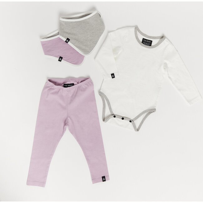 Long Sleeve Onesie, Cream - Onesies - 4