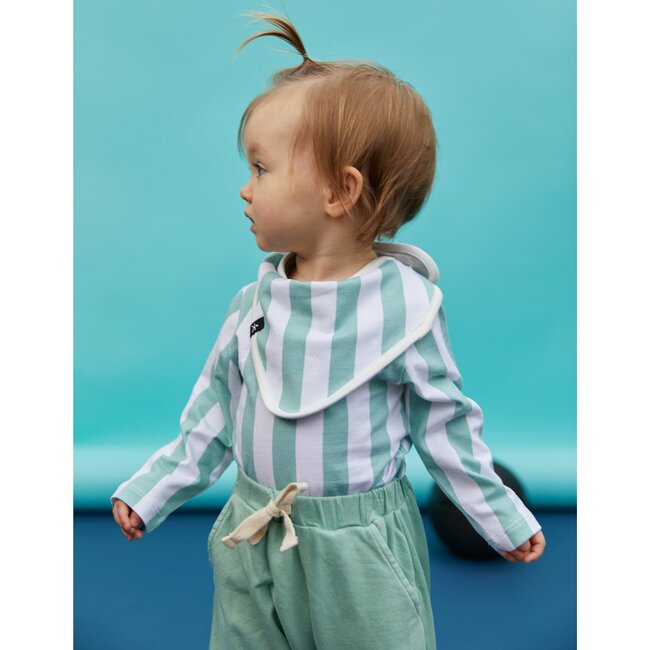 Long Sleeve Onesie, Ocean Candy Stripes - Onesies - 4