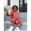 Drop Shoulder Hooded Pullover, Crimson - Sweatshirts - 2