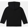 Drop Shoulder Hooded Pullover, Black - Sweatshirts - 3
