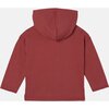 Drop Shoulder Hooded Pullover, Crimson - Sweatshirts - 3