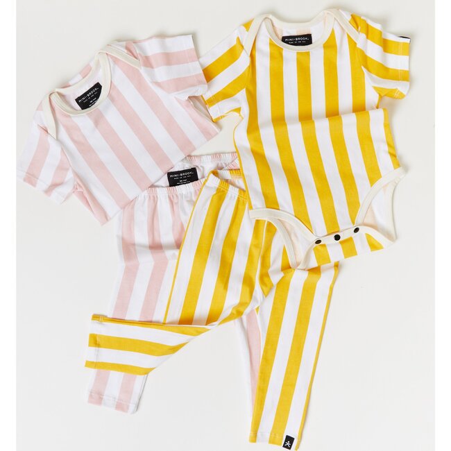 Cozy Pant, Marigold Candy Stripes - Pants - 4