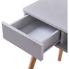 Creativo Wooden Writing Desk with Storage, Light Gray/Natural - Desks - 4 - thumbnail