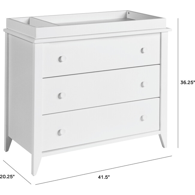 Sprout 3-Drawer Changer Dresser, White - Dressers - 3