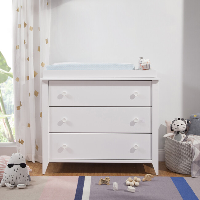 Sprout 3-Drawer Changer Dresser, White - Dressers - 5