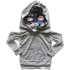 Hoodie, Grey Hedgehog Print - Sweatshirts - 1 - thumbnail