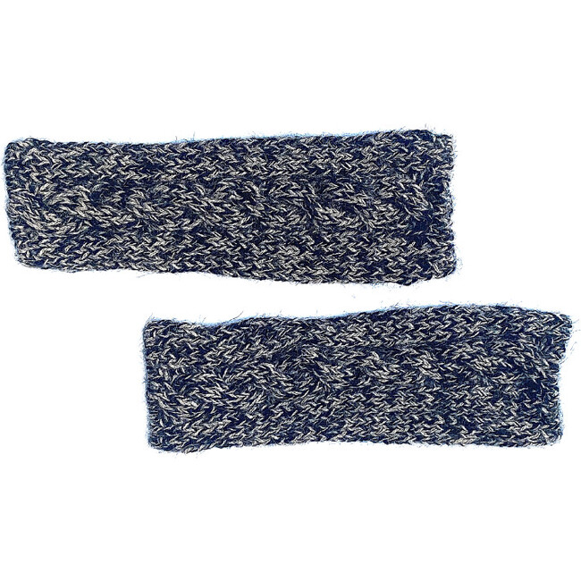 Fingerless Cable Glove, Speckled Black