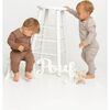Pouf Embroidered Sweatsuit, Brown - Onesies - 4