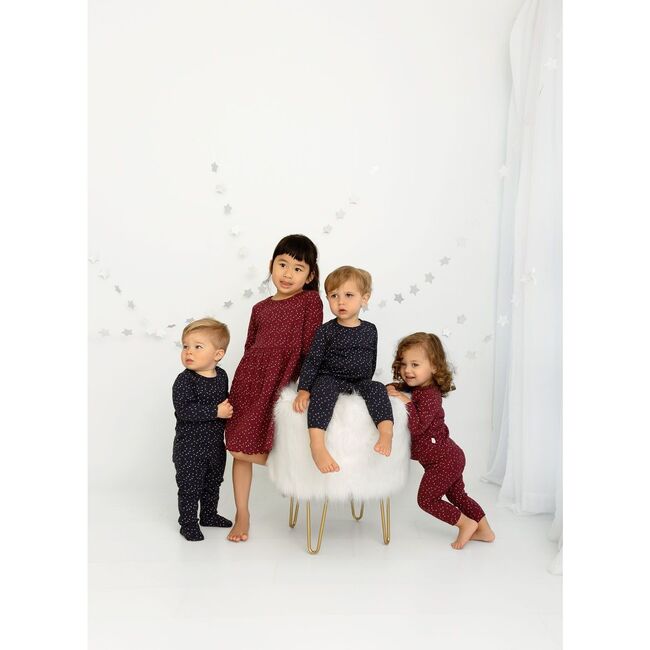 Star Print Dress, Dark Navy - Dresses - 4