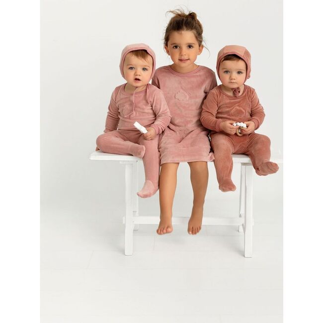 Velour Nightgown, Pink - Nightgowns - 3