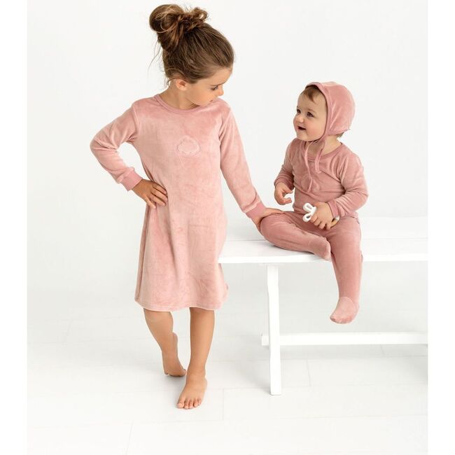 Velour Nightgown, Pink - Nightgowns - 4