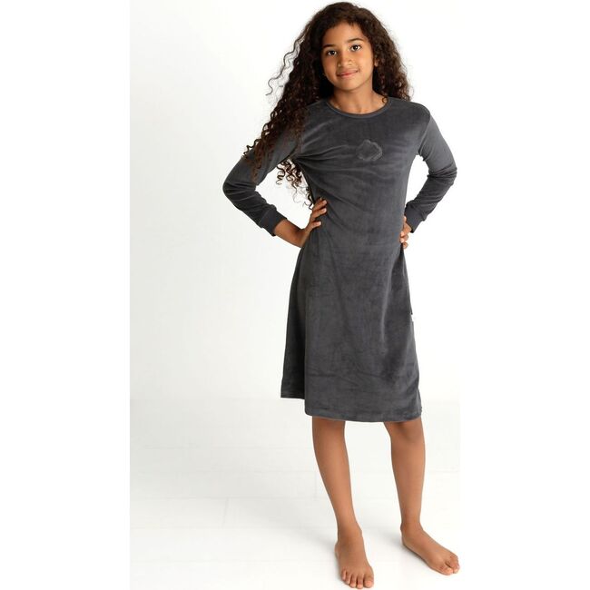 Velour Nightgown, Ash - Nightgowns - 2
