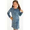 Velour Nightgown, Blue - Nightgowns - 3