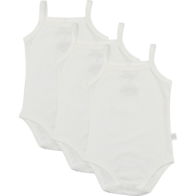Baby Girl Undershirts-3 Pack, White - Shirts - 1