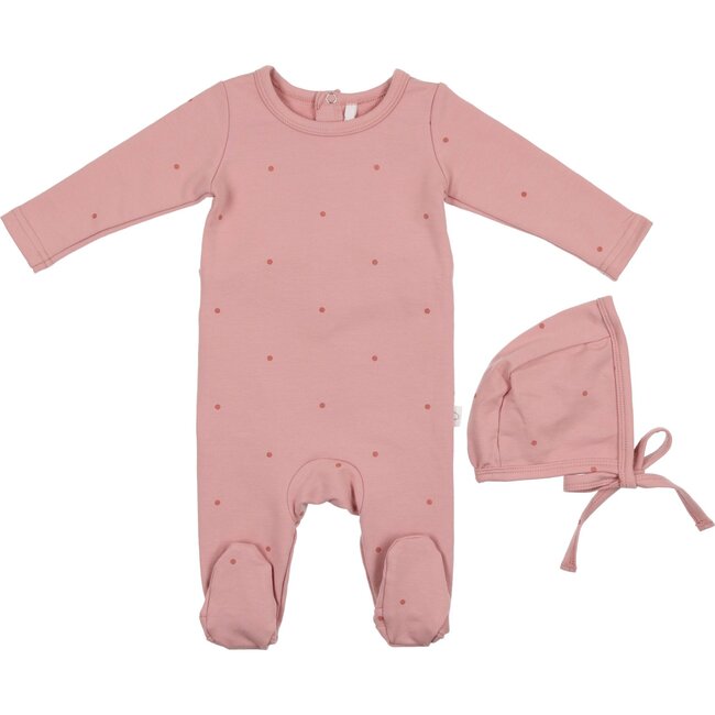 Bubble Footie, Pink Dot - Onesies - 1