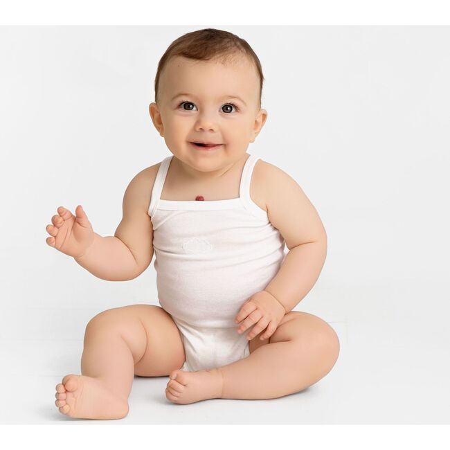 Baby Girl Undershirts-3 Pack, White - Shirts - 4