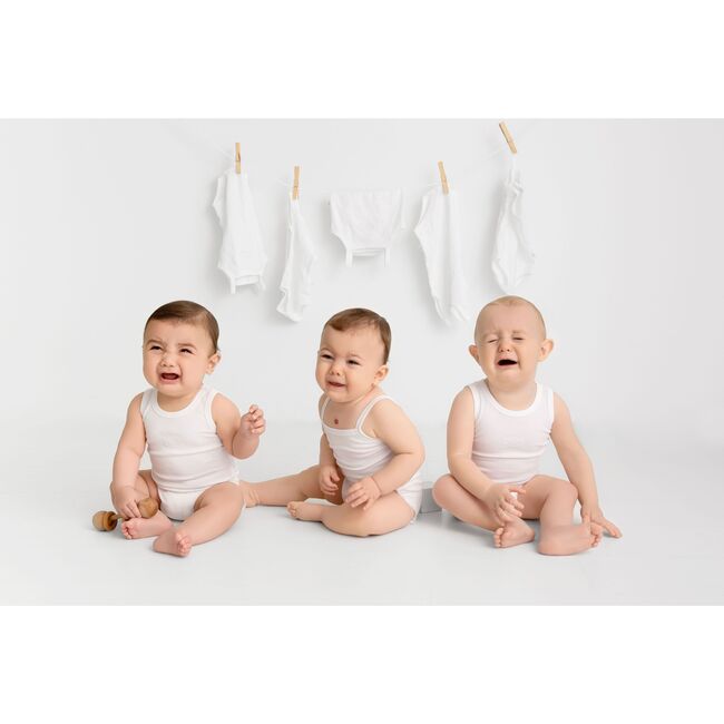 Baby Girl Undershirts-3 Pack, White - Shirts - 5