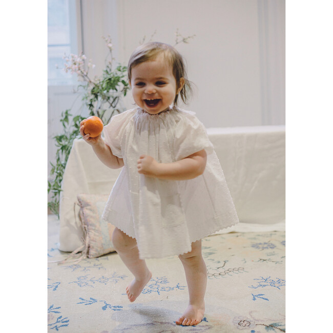 Sabine Dress Set, White Swiss Dot - Mixed Apparel Set - 2