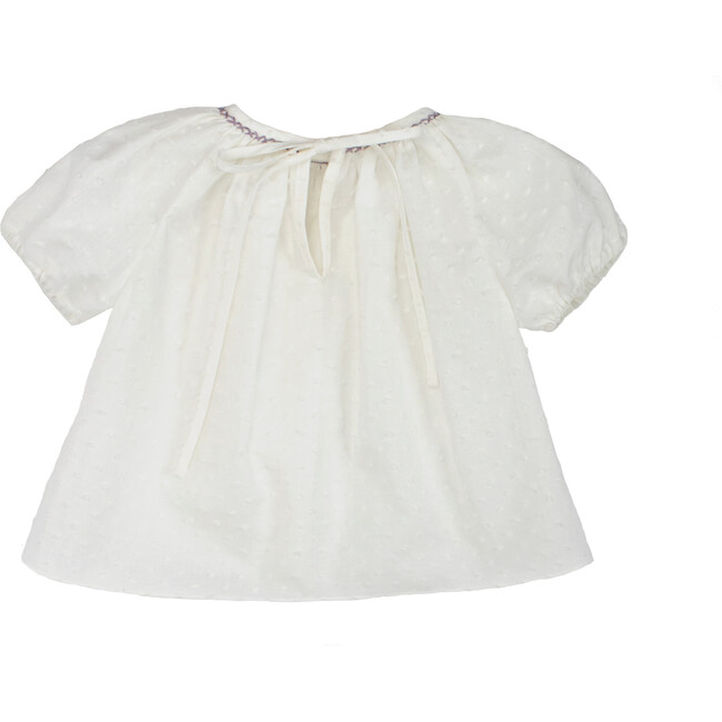 Jane Top, White Swiss Dot - Blouses - 3