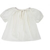 Jane Top, White Swiss Dot - Blouses - 3