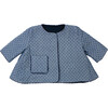 Elvira Jacket, Chambray Swiss Dot & Navy - Jackets - 1 - thumbnail